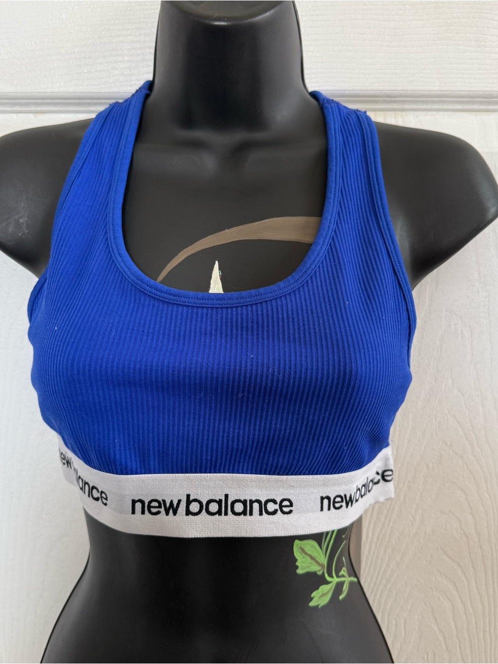 New Balance Women's Electric Blue Ribbed Racerback Sports Bra